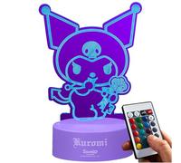 Get Trend Kuromi Sanrio LED Luce Notturna, Lampada da Comodino con Luminosità Regolabile, USB Alimentato a Batteria, 16 Colori e 4 Modalità (Multi Kuromi)