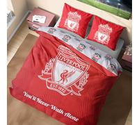 Get Trend Liverpool FC Set Copripiumino Matrimoniale, Reversibile Set Letto con Federa, Durevole A Tema Calcio Copri Piumino, Idea Regalo (Rosso Liverpool, Doppio)