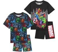 Get Trend Marvel Avengers Pigiama Ragazzo 2 Pacco Set Manica Corta Pigiami Bambini Morbido Abbigliamento da Casa Regalo Ragazzo (13-14 Anni, Multi Avengers Confezione da 2)