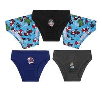 Marvel Spiderman Mutande Bambino Multipacco da 5 Morbido Traspirante Slip Bambino Piccoli Captain America Hulk Avengers (4-5 Anni, Blu Spidey)