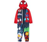 Get Trend Marvel Spiderman Tuta Antipioggia Bambino Cappuccio Fodera in Pile Tuta Impermeabile Completo Regalo Ragazzo (4-5 Anni, Multi Spidey)