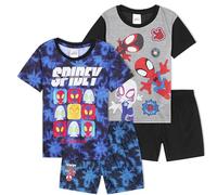 Get Trend Marvel Spidey e i Suoi Fantastici Amici Pigiama Bambino 3-8 Anni, 2 Pacco Pigiami Estivi Bambini Manica Corta, Idee Regalo Ragazzo (7-8 Anni, Multi Spidey, 2 Pck)