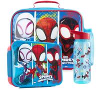 Get Trend Marvel Spidey Set Porta Pranzo Bambini 3 Pezzi con Borsa Termica, Lunch Box, Borraccia, Porta Merenda Termico per Scuola e Tempo Libero, Idea Regalo Bambino (Multi Spidey)