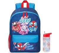 Get Trend Marvel Spidey Zaino Bambino con Borraccia 500ml, Set Zaino Scuola e Tempo Libero, Scuola, Sport e Viaggio, Regalo Bambini (Multi Spidey)
