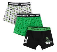 Get Trend - Minecraft 3 Pezzi Boxer Bambino e Ragazzo 7-14 Anni, Mutande Intimo, Elastico in Vita e Traspirante, Creeper Regalo Bambino (Multi, 11-12 Anni)
