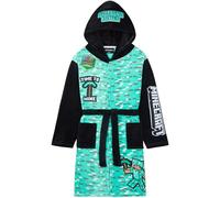Get Trend Minecraft Accappatoio Bambino e Adolescenti, Creeper Vestaglia in Pile con Cappuccio, Gamer Regalo Ragazzo (9-10 Anni, Green Minecraft)