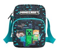 Get Trend Minecraft Borsa a Tracolla Bambino, Crossbody Bag Compatta con Cerniera e Tracolla Regolabile, Mini Borsa Bambini per Telefono (Blu/Multi Minecraft)