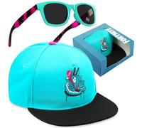 Get Trend Minecraft | Fortnite | Super Mario | Spongebob Cappello Baseball Occhiali da Sole Bambino Set, Protezione UV 100%, Essenziale Vacanze, Regalo per Ragazzi