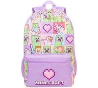 Get Trend Minecraft Grande Zainetto Bambina, 46 cm Borsa Zaino Scuola Multi-Scomparto e Spallacci Regolabili per Scuola e Gite, Idea Regalo (Multi Minecraft)