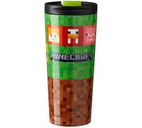 Get Trend Minecraft Tazza Termica da Viaggio 425ml, Acciaio Inox con Coperchio Flip, Mug Termica Isolata a Doppia Parete per Bevande Calde e Fredde (Multi Minecraft)