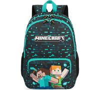 Get Trend Minecraft Zaino Scuola Ragazzo, Borsa Zaino Multi-Scomparto e Spallacci Regolabili per Scuola e Gite Idea Regalo Ragazzo (Blu/Multi Minecraft)