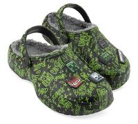 Get Trend Minecraft Zoccoli Bambino e Adolescenti, Invernale Fodera in Pile Pantofole Invernali, Cinturino Slip-on, Creeper Regalo Ragazzo (38/39 EU, Verde Minecraft)