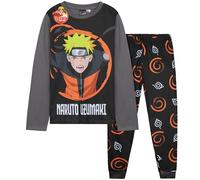 Get Trend Naruto Set Pigiama per Bambini e Ragazzi (7-8 Anni, Nero Naruto)