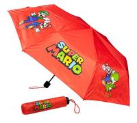 Get Trend Ombrello per bambini ragazzi pieghevole antivento compatto ombrello scuola ragazzi ragazze manuale adulti pendolarismo regali di viaggio, Rosso Super Mario, Folded Length: 25cm/Extended