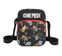 Get Trend One Piece Borsa a Tracolla Bambino, Crossbody Bag Compatta con Cerniera e Tracolla Regolabile, Mini Borsa Bambini per Telefono (Nero/Multi One Piece)