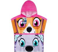 Get Trend Paw Patrol Asciugamani Bagno Telo Mare con Cappuccio Bambini Asciugamano Cotone per Spiaggia Bagno Nuoto (Rosa Paw Patrol, 2-6 Anni)