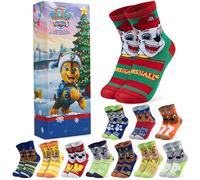 Get Trend Paw Patrol Chase Calendario Avvento Calzini 2025 Bambino, Calze Calde 27-31, 24 Giorni Calendario Dell'avvento con Regali per Bambini (Multi Chase)