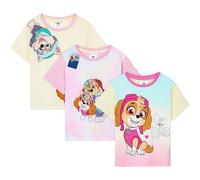 Get Trend Paw Patrol Maglietta Bambina Pacco da 3 Morbido Traspirante Magliette Manica Corta Bimba Casual Estiva Regalo Bambini (4-5 Anni, Multi Paw Patrol)