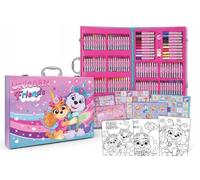Get Trend Paw Patrol Set Creativo Bambini 137 Pezzi, Pastelli a Cera, Matite Colorate, Pennarelli Lavabili, Kit Disegno e Colorare con accessori per disegnare, Idea Regalo Bambina