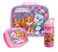 Get Trend Paw Patrol Set Porta Pranzo Bambini con Borsa Termica, Lunch Box, Borraccia, Porta Merenda Termico per Scuola e Tempo Libero, Idea Regalo Bambina (Rosa Paw Patrol)