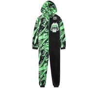 Get Trend Pile Tuta Intera Bambino Adolescenti, Accogliente Pigiama Intero Bambini Cappuccio con Design Gioco, Regalo Ragazzo (7-8 Anni, Verde Gioco)