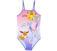 Get Trend Pokemon Costume Piscina Bambina e Piccoli Elastico Cinghie Comode Costumi Interi Bellissimi per Spiaggia Piscina Nuoto (5-6 Anni, Multicolori Pokemon)