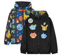 Get Trend Pokemon | Minecraft | Super Mario | Fortnite Giacca impermeabile Bambino, 2-in-1 Giacca Pioggia con Disegni Reversibili e Cappuccio, Antipioggia Leggera, Idee Regalo Bambino e Ragazzo