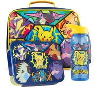Get Trend Pokemon Set Porta Pranzo Bambini, 3 Pezzi con Bento Box, Borsa Termica Porta Pranzo e Senza BPA Borraccia Bambini, Regalo Ragazzo (Multi Pokemon)