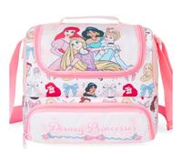Get Trend Principesse Disney Borsa Termica Bambini, Lunch Bag Merenda con 2 Scomparti, Manico e Tracolla Regolabile, Porta Pranzo Bambina per Scuola, Asilo e Tempo Libero (Rosa Principesse)