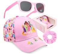 Get Trend - Principesse Disney Occhiali da Sole Bambina & Cappello Baseball Set, Cappello con Visiera & Occhiali Sole UV400, Regalo (Rosa Princess)
