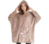 Get Trend Pusheen Felpa con Cappuccio Oversize Donna e Adolescenti, Taglia Unica Pile Coperta Indossabile, Regalo Donna