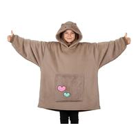 Get Trend Pusheen Oversize Felpa con Cappuccio Bambina Adolescenti 6-14 Anni, Pile Coperta da Indossare, Regalo Ragazza