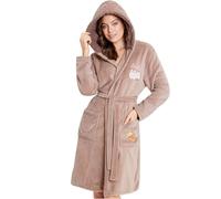 Get Trend Pusheen Vestaglia Donna e Ragazza, S-2XL, Morbido Pile Sherpa Accappatoio con Cappuccio, Regalo Donna (S, Beige Pusheen)