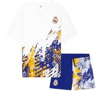Get Trend Real Madrid CF Pigiama Uomo Estivo Set Morbido Pigiami Corti Cotone Calcio Abbigliamento da Casa Regalo Uomo (2XL, Multicolori Real Madrid)