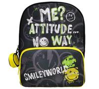 Get Trend SmileyWorld Grande Zaino Scuola Ragazzo con Pochette, 46 cm Borsa Zaino Scomparti Spallacci Imbottiti Regolabili e Pannello Dorsale (Giallo/Multi Smiley)