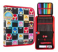 Get Trend SONIC THE HEDGEHOG Astuccio Bambini e Set Cancelleria per Bambina Astuccio Portapenne Knuckles Shadow Amy Portacolori Bambino