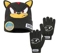 Get Trend SONIC THE HEDGEHOG Berretto e Guanti Invernali Bambino 4-12 Anni, Calda Accogliente Accessori Invernali, Regalo Bambino (4-12 Anni, Grigio Shadow, 2)