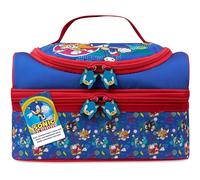 Get Trend SONIC THE HEDGEHOG Borsa Porta Pranzo Bambini con Scomparti a Due Piani Knuckes Shadow Borsa Frigo Pranzo per Picnic Scuola Regali Bambini (Blu/Rosso Sonic)