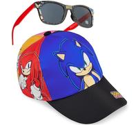 Get Trend Sonic The Hedgehog Cappello Baseball Occhiali da Sole Bambino Set, Cappellino con Visiera UV400 Occhiali Sole (Multi Sonic)