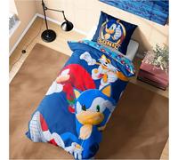 Get Trend SONIC THE HEDGEHOG Copripiumino Singolo Reversibile 135x200 cm e Federe Cuscini Set Letto Bambini e Adolescenti, Accessori Camera da Letto (Blu Sonic)