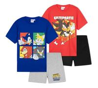 Get Trend Sonic The Hedgehog Pigiama Bambino Manica Corta Shadow Set Pigiami Bambini Estivo 2 Pacco Idee Regalo (7-8 Anni, Multi Sonic, 2)