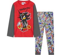 Get Trend Sonic The Hedgehog Pigiama Bambino, Set Lungo Pigiami Bambini con T-Shirt e Pantaloni, Abbigliamento da Casa, Regalo Ragazzo (7-8 Anni, Rosso Shadow)