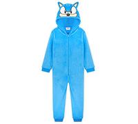 Get Trend Sonic The Hedgehog Pigiama Intero Bambino, Pigiamone di Pile con Cappuccio 4-14 Anni, Idea Regalo Gamer (7-8 Anni, Blu)