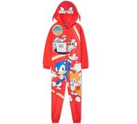 Get Trend Sonic The Hedgehog Tuta Intera Bambino 4-10 Anni, Pile Pigiama Intero Bambini con o Senza Cappuccio, Regalo Ragazzo (5-6 Anni, Multi Knuckles)
