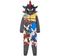 Get Trend Sonic The Hedgehog Tuta Intera per Bambino 4-10 Anni, Pile Pigiama Intero Bambini, Gamer Regalo Bambino (9-10 Anni, Multi Shadow)