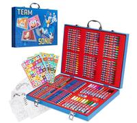 Get Trend SONIC THE HEDGEHOG Valigetta Colori per Bambini con 137 Pezzi - Kit Artista Bambino