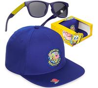 Get Trend Spongebob Squarepants Cappello Baseball Occhiali da Sole Bambino Set, Protezione UV 100%, Essenziale Vacanze, Regalo per Ragazzi (Blu Spongebob)
