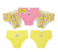 Get Trend Spongebob Squarepants Mutandine Bambina Traspirante Morbida Mutandina Bimba Mutande Intimo Pacco da 5 Slip Cotone (5-6 Anni, Giallo Spongebob 5 Pack)