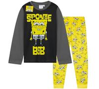 Get Trend Spongebob Squarepants Pigiama Bambino 3-8 Anni, Set Morbido Manica Lunga Pigiami Bambini, Regali per Lui (7-8 Anni, Grigio Spongebob)