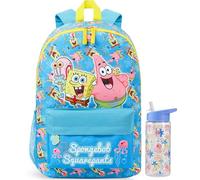 Get Trend Spongebob Squarepants Zaino Bambino con Borraccia 500ml, Set Zaino Scuola e Tempo Libero, Scuola, Sport e Viaggio, Regalo Bambini (Multi SpongeBob)
